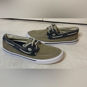 NWOT Sperry Men’s Navy/Taupe Bahama II Sneakers Size 8.5